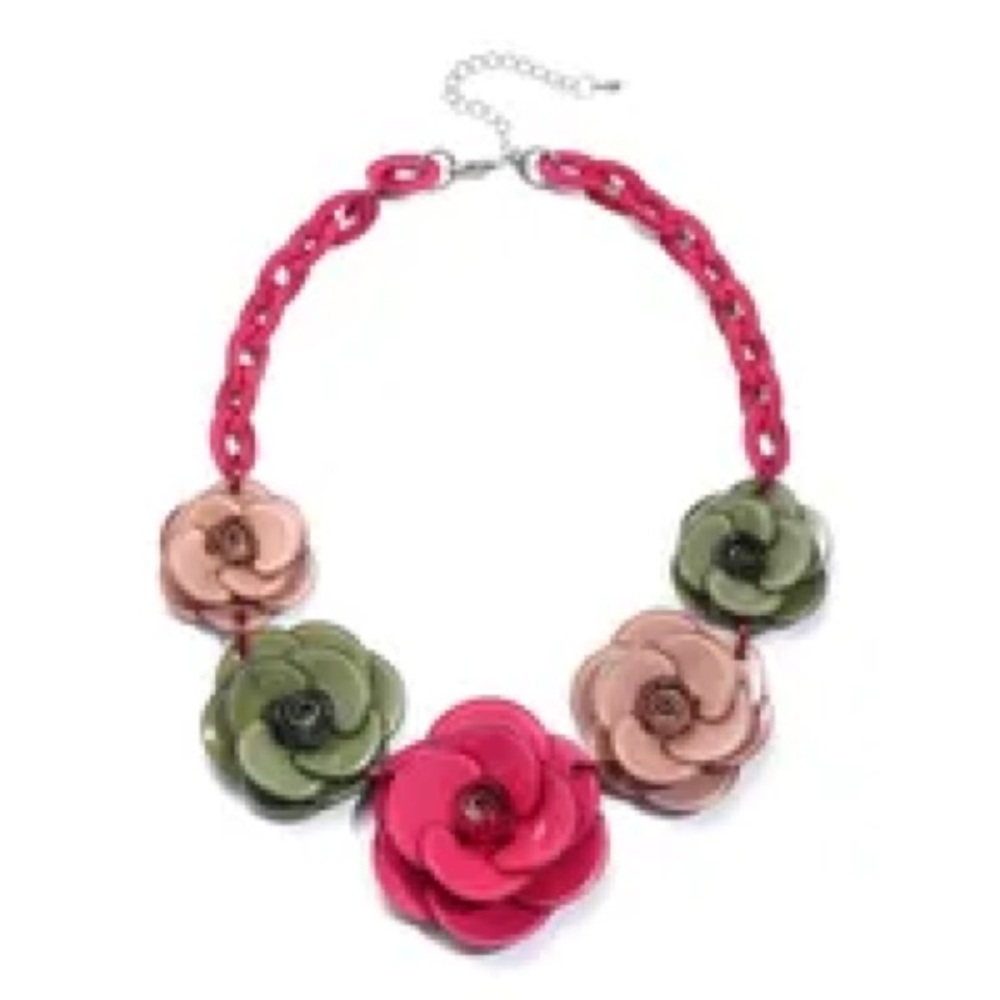 #058 Vacation Flower Arylic Necklaces